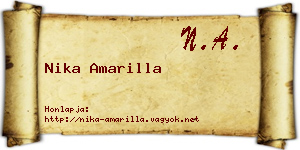 Nika Amarilla névjegykártya